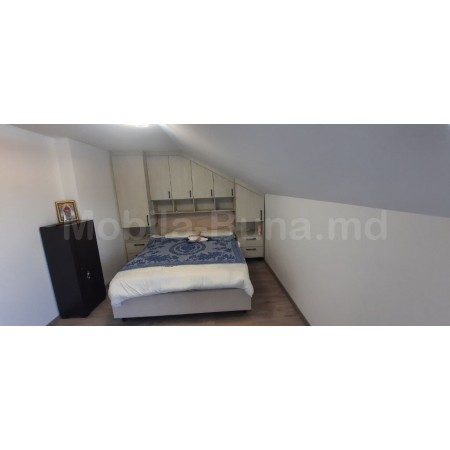 Mobilier dormitor pentru mansardă cu tavan înclinat Luna A-95